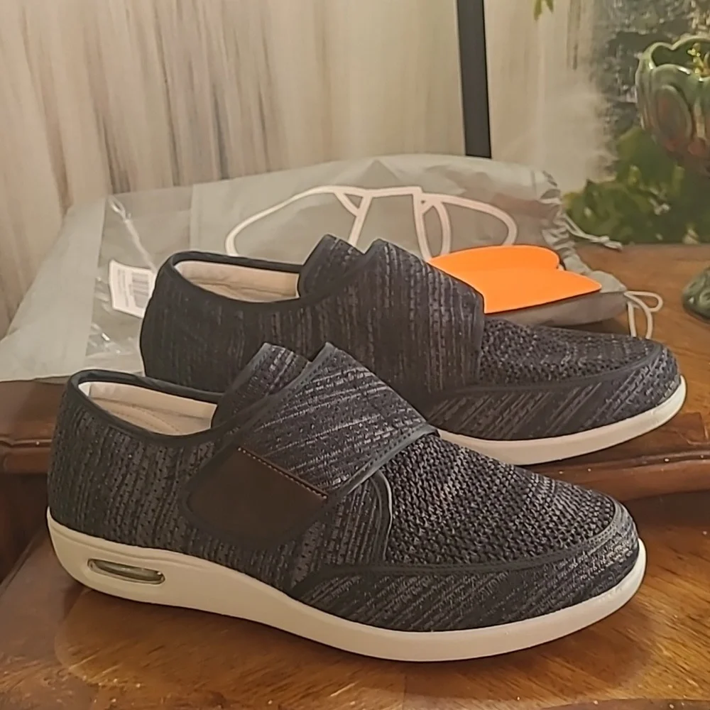 New in bag! Youyun Mens 13 Orthopedic memory foam comfy slip on gray shoes